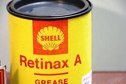 Shell Retinax and39Aand39 One Pound Grease Tin