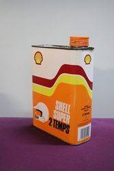 Shell Super 2 Temps 2 Liters  Motor Oil Tin 