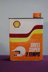 Shell Super 2 Temps 2 Liters  Motor Oil Tin 