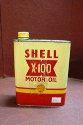 Shell X100 2ltr Oil Tin
