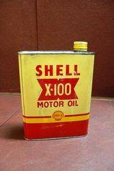 Shell X100 2ltr Oil Tin