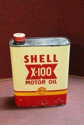 Shell X100 2ltr Oil Tin