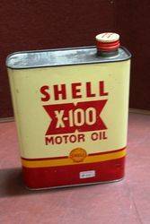 Shell X100 2ltr Oil Tin