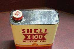 Shell X100 2ltr Oil Tin