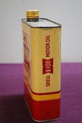 Shell X100 Motor Oil Tin