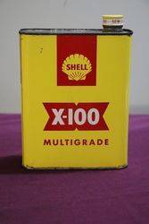 Shell X100 Motor Oil Tin 