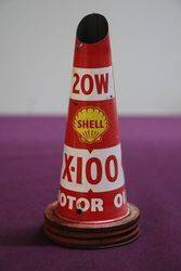 Shell X100 Motor Oil Tin Pourer 