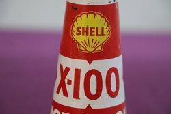 Shell X100 Motor Oil Tin Pourer 