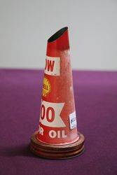 Shell X100 Motor Oil Tin Pourer 