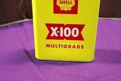 Shell X100 Multigrade Oil Tin