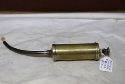 Small Antique Brass Cylinder Oiler