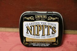 Small Simpkins Nipits Liquorice Throat Pellets Tin