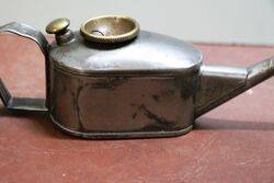 Small Vintage Boat Shape Button Pump Oiler