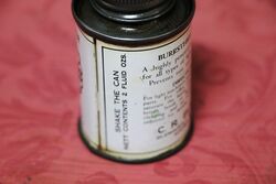 Small Vintage Burrsthreo Lubricating Oil Tin With Contents