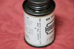 Small Vintage Burrsthreo Lubricating Oil Tin With Contents