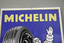 Small Vintage Michelin Sheild  Enamel Sign  