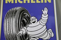 Small Vintage Michelin Sheild  Enamel Sign  