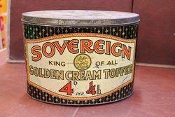 Sovereign Golden Cream Toffee Tin