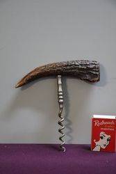 Stag Horn + Silver Antique Corkscrew