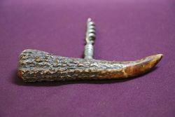 Stag Horn + Silver Antique Corkscrew