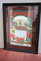 Stunning 1913 F.P. Wintenberger Farming Framed Calendar Poster. #