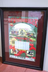 Stunning 1913 FP Wintenberger Farming Framed Calendar Poster        oster