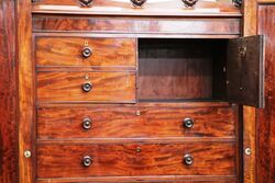 Stunning 200 year old Flame Mahogany Combination Wardrobe  