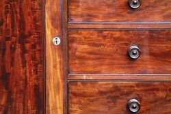Stunning 200 year old Flame Mahogany Combination Wardrobe  