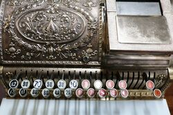 Stunning Antique All Brass National Cash Register 