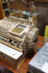 Stunning Antique All Brass National Cash Register 