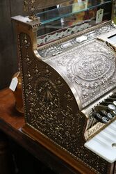 Stunning Antique All Brass National Cash Register 