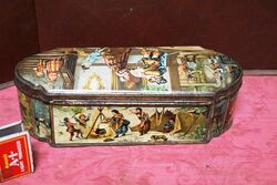 Stunning Antique MACKENZIE and MACKENZIE Pictorial Buscuit Tin