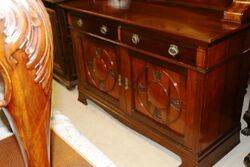 Stunning Antique Walnut Mirror Back Sideboard 