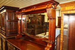 Stunning Antique Walnut Mirror Back Sideboard 