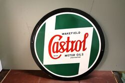 Stunning Castrol Wakefield "Z" Round Enamel Sign. # 