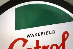 Stunning Castrol Wakefield Z Round Enamel Sign  