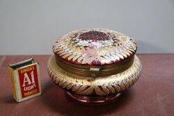 Stunning Moser Ruby Glass With Gilt Decoration Trinket Bowl . #