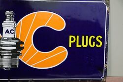 Stunning Small AC Oil Filters and Plugs Enamel Sign