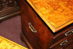 Stunning Small Pair of C20th Birdseye Maple 4 Drawer Chests 