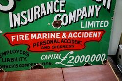 Stunning South British Insurance Company Pictorial Enamel Sign 