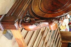 Stunning Victorian Flame Mahogany Halftester Queen Size Bed 
