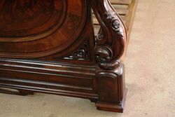 Stunning Victorian Flame Mahogany Halftester Queen Size Bed 