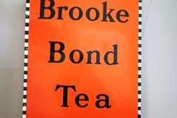 Stunning Vintage Brooke Bond Tea Enamel Adv Sign 