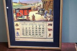 Stunning Wintenberger 1930 Farming Calendar Print 