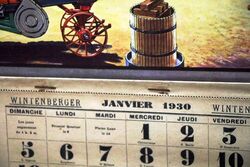 Stunning Wintenberger 1930 Farming Calendar Print 