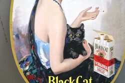 Stunning andRare Carreras Black Cat Cigarettes Pictorial Showcard 