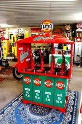 Superb CASTROL Bowtie 4 Pump Hi Boy Oil Dispenser 