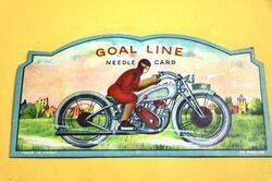 Superb Goal Line Pictorial Needle Card 