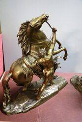 Superb Large Pair of Antique of Marley Horse Figures