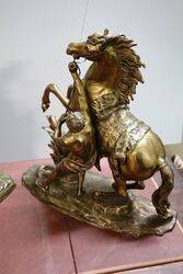 Superb Large Pair of Antique of Marley Horse Figures